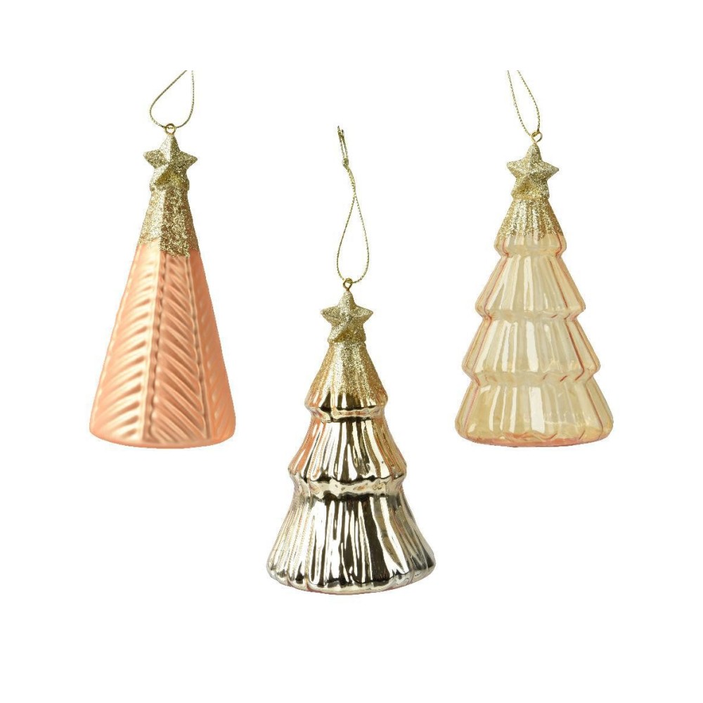 PENDENTE ABETE GOLD IN VETRO 3